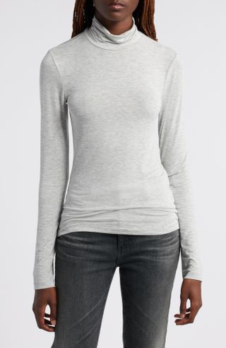 Treasure & Bond, Sheer Layering Turtleneck