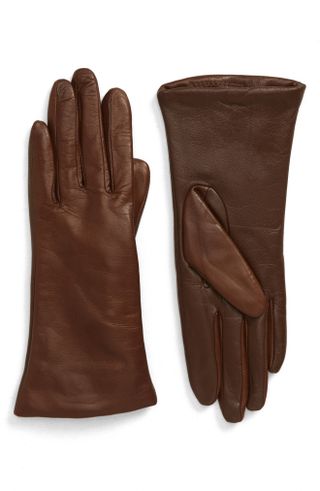 Cashmere Lined Leather Touchscreen Gloves