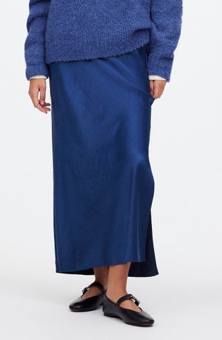 Madewell, Satin Maxi Slip Skirt