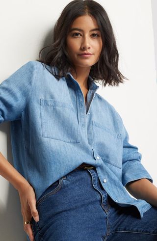 Chambray Button-Up Shirt