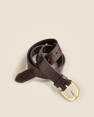 Classic Belt in Croc-Embossed Leather