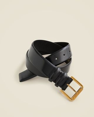 Wide Belt in Spazzolato Leather