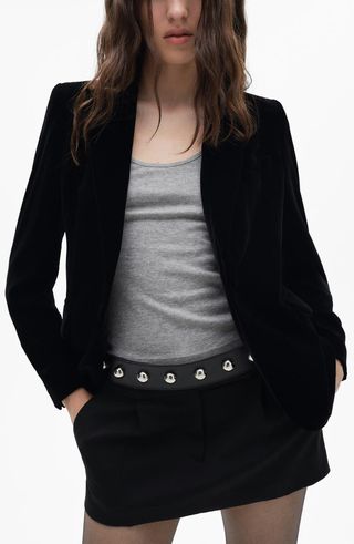 Structured Velvet Blazer