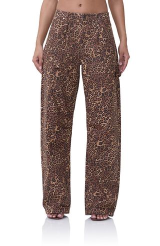 Rhett Leopard Print Carpenter Jeans