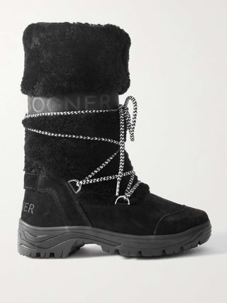 Alta Badia 2 B Shearling and Suede Snow Boots