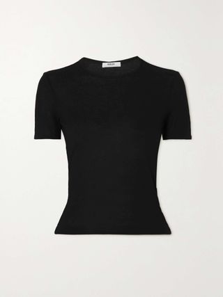 Abbie Ribbed Stretch-Jersey T-Shirt