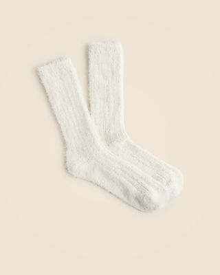 J.Crew, Fuzzy Lurex Metallic Threads Trouser Socks