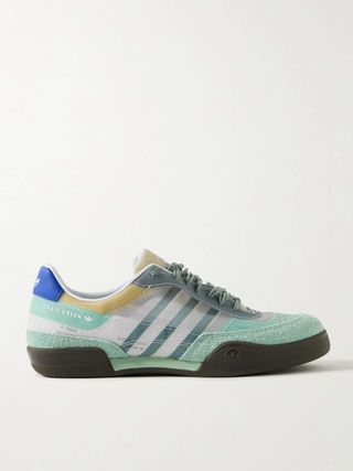 + Craig Green Squash Polta Akh Printed Mesh, Suede and Leather Sneakers