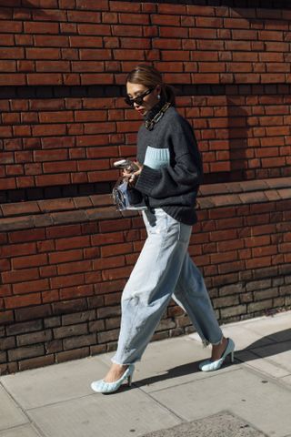 London street style denim