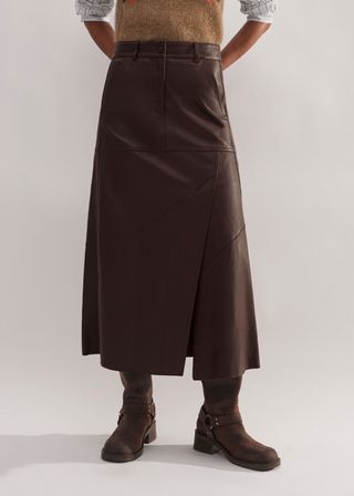 Luxe Leather A-Line Skirt