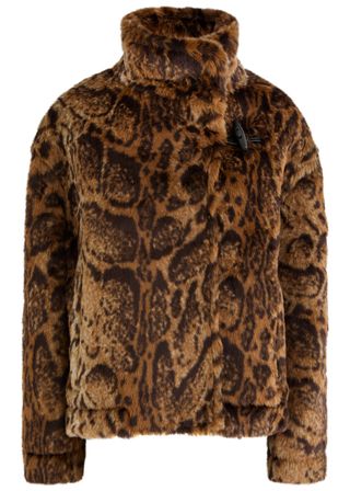 Le Blouson Fernando Leopard-Print Faux Fur Coat