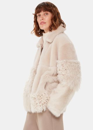 Ivory Hema Shearling Coat