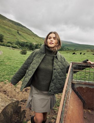 Olive Green Quilted Jacket