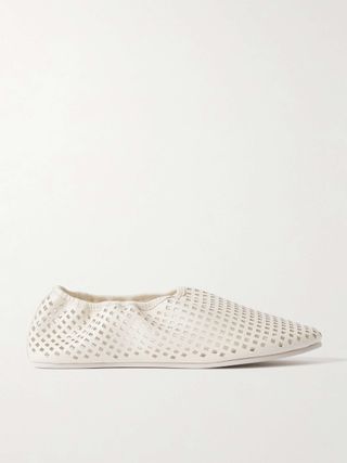 Perforated Leather Ballet Flats