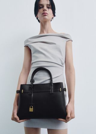 Shopper Bag With Padlock - Women | Mango Usa