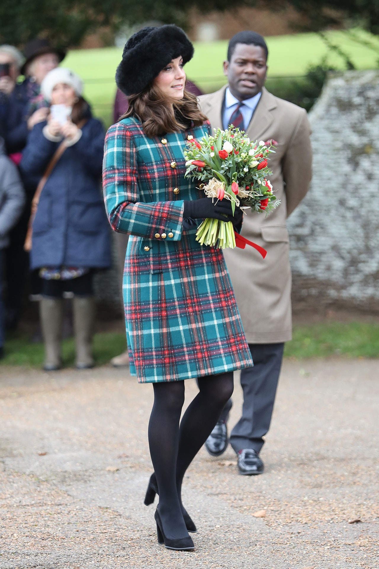 The Princess of Wales wears Miu Miu on Christmas Day 2017.