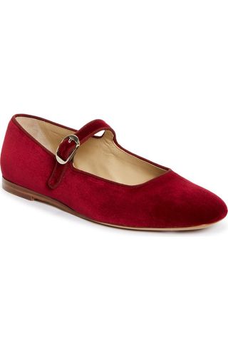 Velveteen Mary Jane Flat