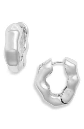 Molten Huggie Hoop Earrings