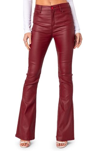 Luna Faux Leather Flare Pants