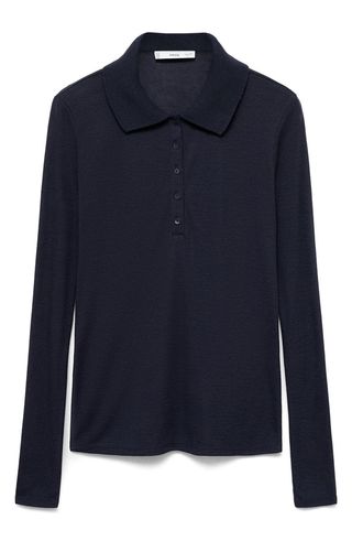 MANGO, Long Sleeve Polo