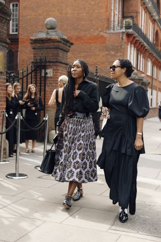 London Fashion Week street style.