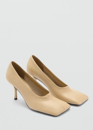 100% Leather Square-Toe Shoes - Women | Mango Usa