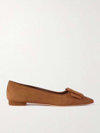 Maysale Suede Point-Toe Flats