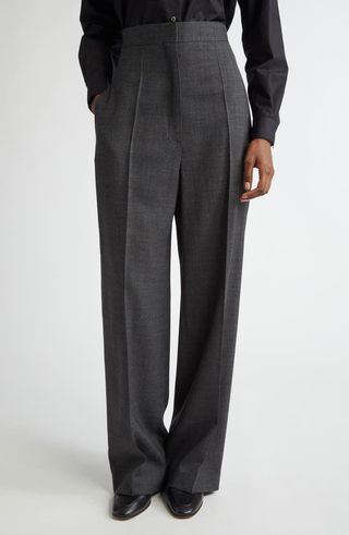 Gordon Virgin Wool Wide Leg Pants