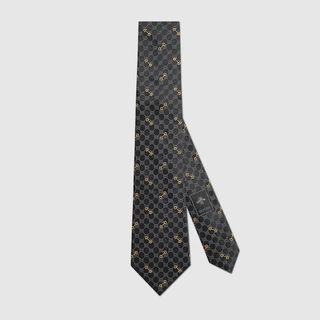 Gg Silk Jacquard Tie