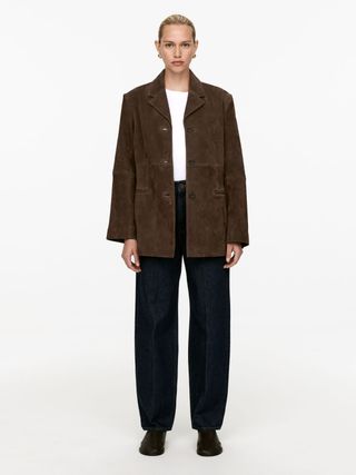 Relaxed Suede Blazer