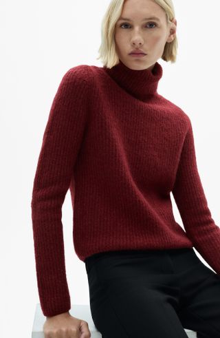 MANGO, Rib Turtleneck Sweater