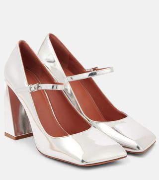 Charlotte 95 Leather Mary Jane Pumps