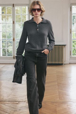 Cashmere Polo Sweater