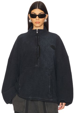 Oversized Unisex Funnel Neck Half Zip