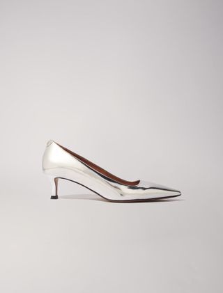 Pointed Mirrored Leather Pumps