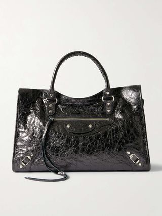 Le City Medium Textured-Leather Tote