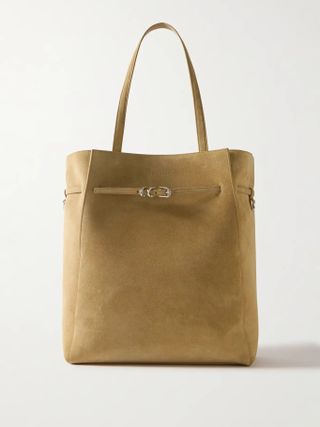 Givenchy, Voyou Medium Buckle-Embellished Suede Tote