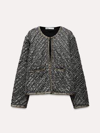 ZARA, Beaded Sequin Jacket