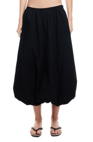 Intuition Low Rise Bubble Hem Midi Skirt