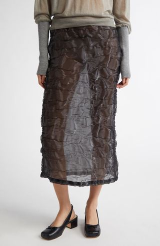 Aoi Crinkled Midi Skirt