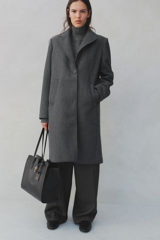 Coat With Shoulder Pads