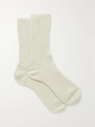 Ribbed Cashmere Socks