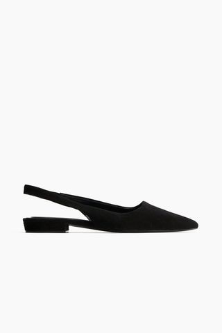 Pointed Suede Slingbacks