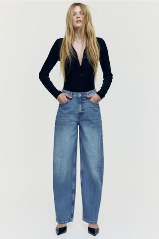 High Rise Wide Leg Baggy Jeans