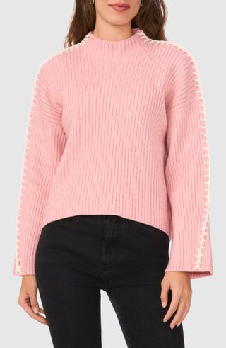 Halogen<sup>®</sup>, Contrast Stitch Sweater