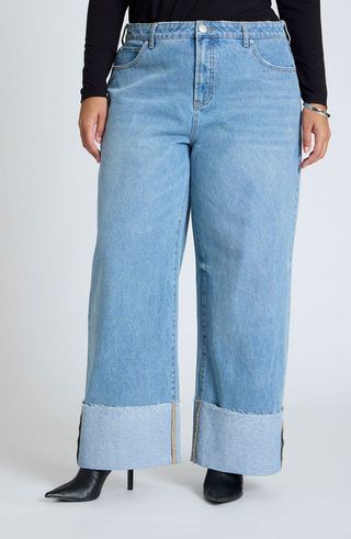 Straight Leg Cuff Jeans