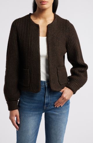 Wit & Wisdom, Marled Blouson Sleeve Cardigan