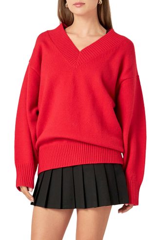 English Factory, Oversize V-Neck Sweater