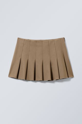 Short Pleated Mini Skirt