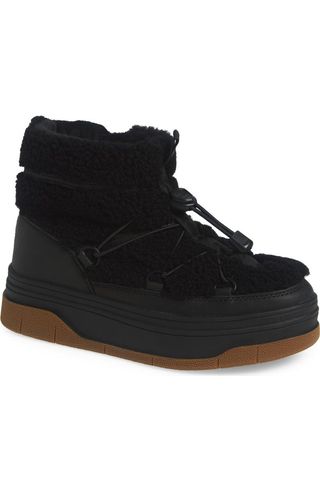 Janie Waterproof Faux Shearling Platform Bootie